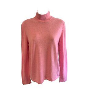 Les Copains womens sweater high neck lightweight small 34ch 23 L